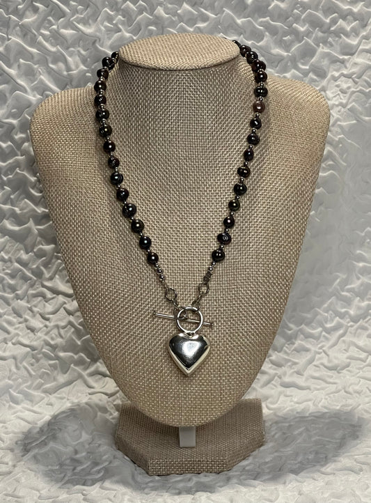 Pearl and Heart Necklace